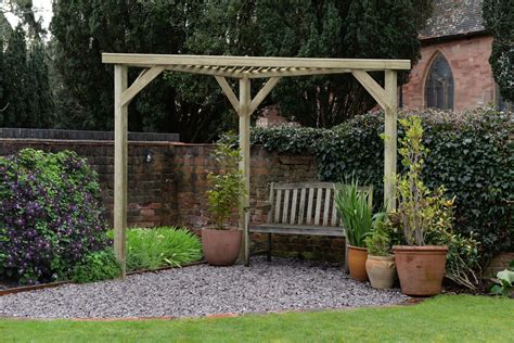 Slatted Corner Pergola Forest Garden