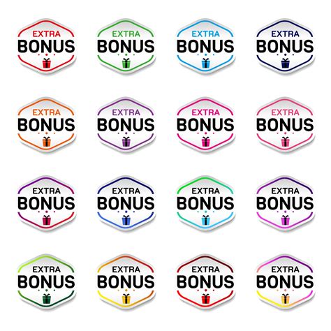 Extra Bonus Sticker For Commercial Offer Product Label With Gift Box