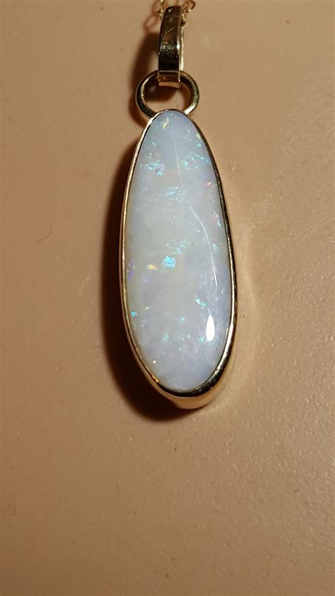 Australische Opal Gold Anh Nger Karat Opal Karat Gold Etsy