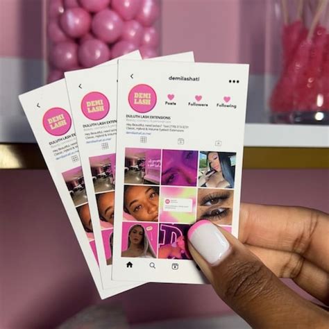 Instagram Business Card Ig Business Card Lash Tech Etsy