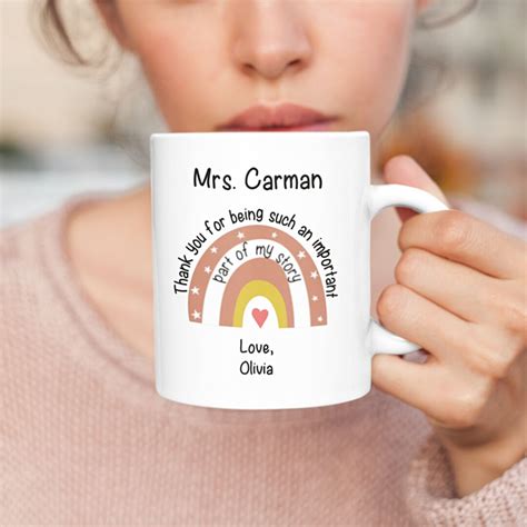 Teacher Mug Personalized Teacher Mug Thank You Mug Teacher Cups