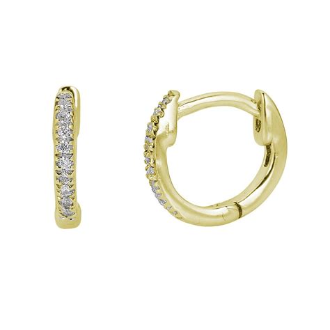 Tiny Huggie Earring 14ky 004ctw Simply Elegant Boutique