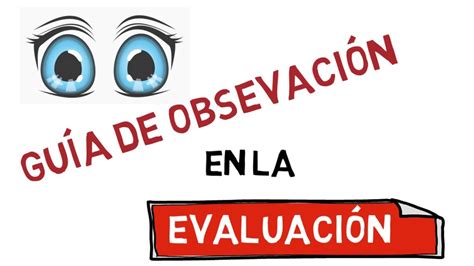 Gu A De Observaci N En Evaluaci N Como Utilizar Este Instrumento De