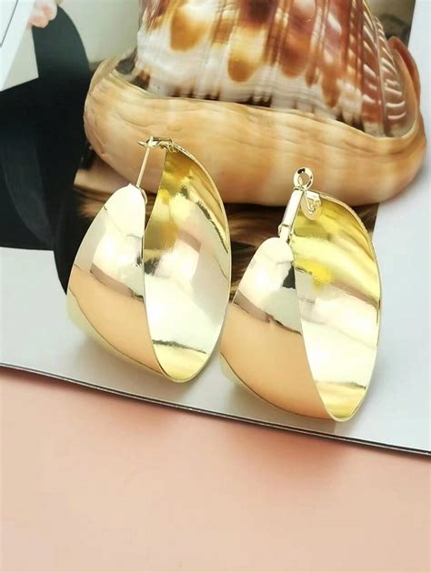 1pair Fashionable Minimalist Style Luxurious High Sense Cool Toned