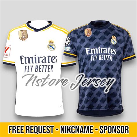 Jual Jersey Real Madrid Home Away Hala Madrid Terbaru 2024 Free