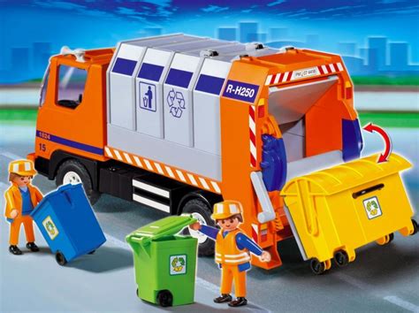 Playmobil City Life Pas Cher Camion De Recyclage Des Ordures