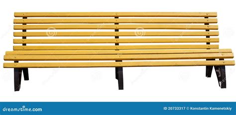 Yellow Park Bench Stock Image Image Of Hardwood Ornament 20733317