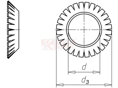 Шайба вогнутая DIN 6798V M5 5,1x9,8x0,3 мм ОЦ купить | Оптом в 1001krep