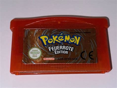 Gba Spiel Pok Mon Feuerrote Edition Pokemon Feuerrot Kaufen Auf