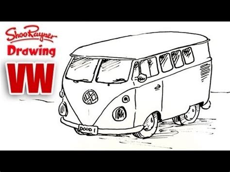 How To Draw A Vw Camper Van Youtube