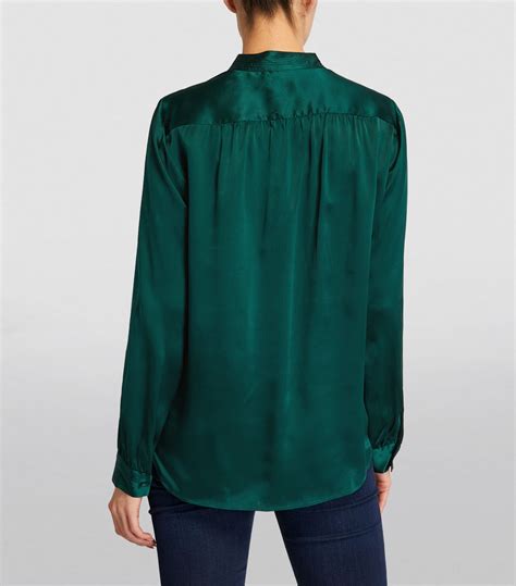 Womens Lagence Green Silk Bianca Blouse Harrods Us