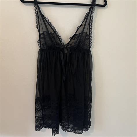 Vintage Victoria Secret Lingerie Dress Sheer Depop