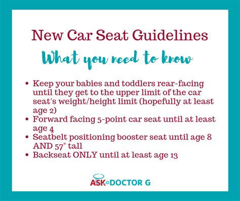 What You Need To Know About The New Car Seat Guidelines Ask Dr G