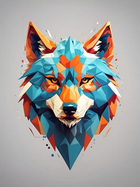 Premium AI Image Colorful Wolf WPAP Art POP ART AI Generated