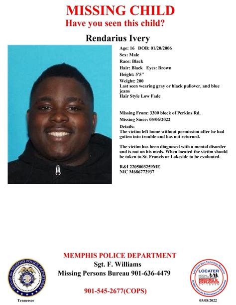 Memphis Police Dept On Twitter Have You Seen This Missing Juvenile