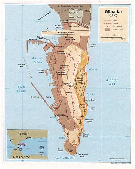 Stadtplan Von Gibraltar Detaillierte Gedruckte Karten Von Gibraltar