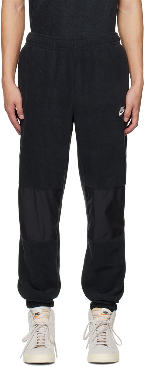 Black Embroidered Lounge Pants By Nike On Sale