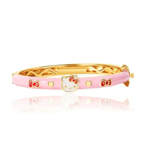 Sally Rose Sanrio Hello Kitty Girls Bangle Bracelet 65 Gold Plated