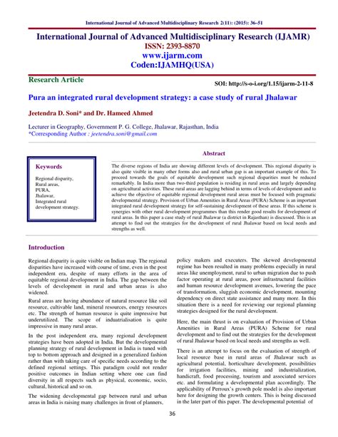 Pdf International Journal Of Advanced Multidisciplinary Research