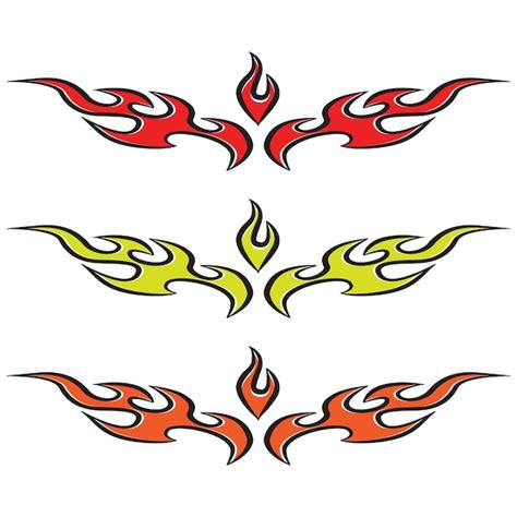 Premium Vector Racing Car Sticker Tribal Fire Flame Car Decal Tattoo