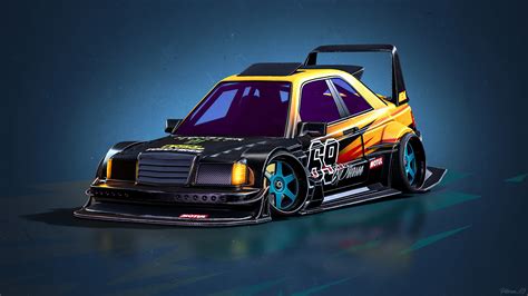 Mercedes Benz E190 Evolution Ii 1990 Cartoon Cars Wallpaperhd Artist
