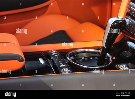 Car interior luxury service. Car interior details Stock Photo - Alamy