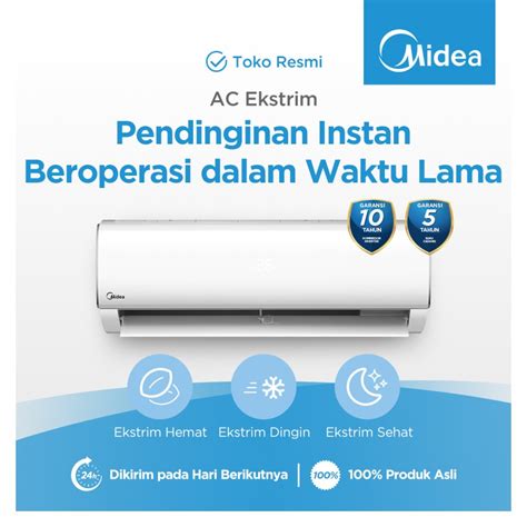 Midea Ac Wall Mounted Split Standard Pk Msaf Crn