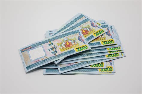 Myanmar Kyats Banknote Money Kyat Currency In Myanmar Stock Photo ...