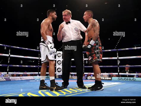 Amir Khan Left And Samuel Vargas In Action During Their Welterweight