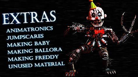 EXTRAS MENU AND SECRET ANIMATRONICS Babys Nightmare Circus FREE