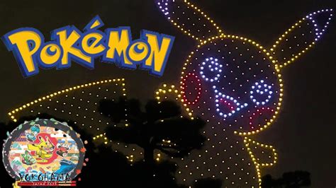 A Spectacular Show Of 800 Drones Pokemon Appear In The Night Sky Of