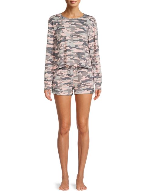 Catherine Malandrino Women S French Terry Sweatshirt And Shorts Lounge