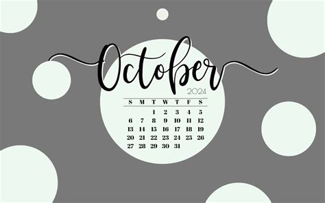 October Desktop Wallpaper Cute Free October Calendar