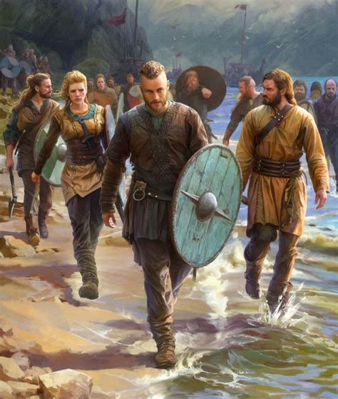 Waves Vikings Rollo Lothbrok Ragnar Lodbrok Walking Wild Deer