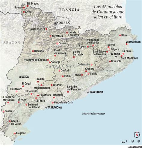 Mapa De Cataluña Por Pueblos Mapa