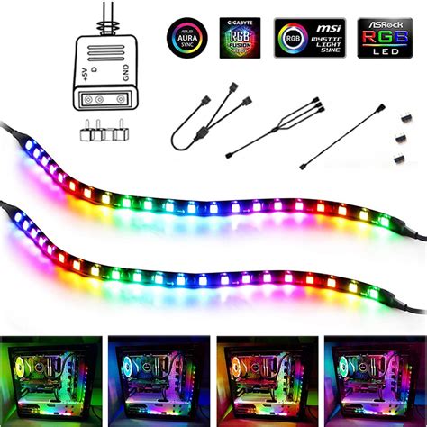 Pin Argb Led Headers Ws B Ws Ic Addressable Rgb Strip Pixel For