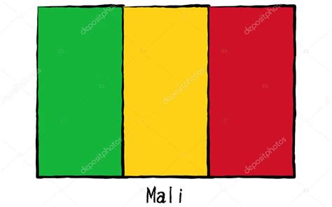Banderas Del Mundo Dibujadas A Mano Anal Gicas Mal Ilustraci N Vectorial