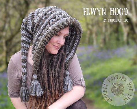 Elwyn Hood Crochet Pattern Pixiecore Hood Crochet Hat Etsy UK