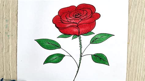 رسم سهل رسم ورده بطريقه جميله رسم وردة سهلة للمبتدئين رسم ورده