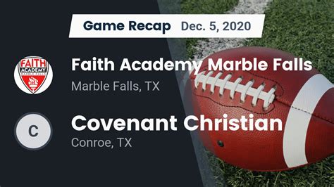 Faith Academy HS Football Video "Recap: Faith Academy Marble Falls vs ...