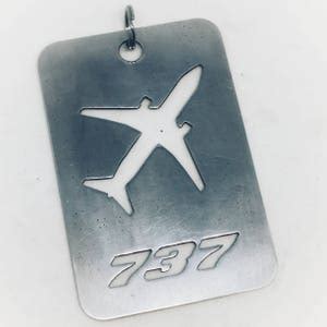 Polished Boeing Fuselage Skin Luggage Tag Etsy