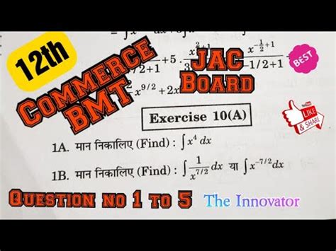 Bmt Commerce Class Xii Jac Board Integration Chapter A Question No