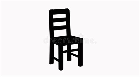 Silla De Madera En Blanco Y Negro Silueta Ilustraci N Del Vector