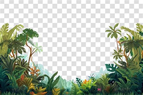 Premium Psd Lush Tropical Jungle Frame