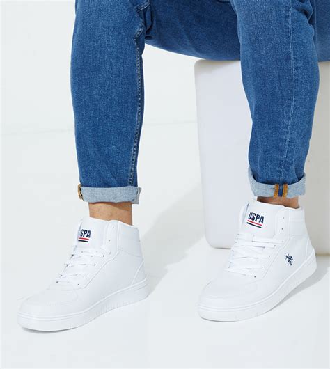 Buy U S Polo Assn Aristo Pr High Top Sneakers In White Thstreet Uae