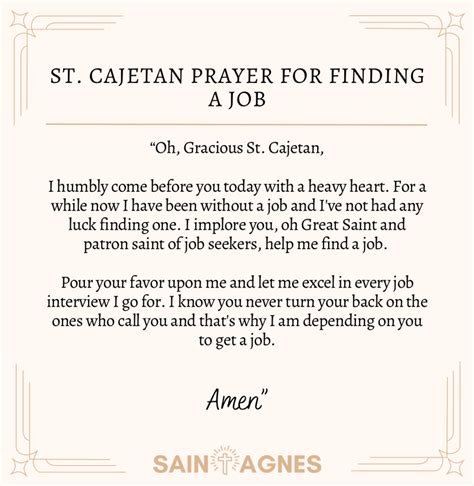 5 St Cajetan Prayers Finding A Job And Good Luck