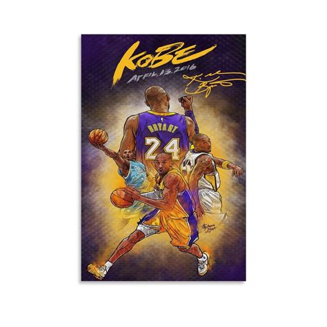 Amazon Kobe Poster Bryant Wall Art Basketball Player Canvas Wall