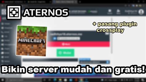 Cara Membuat Server Di Aternos Pasang Plugin Crossplay Youtube