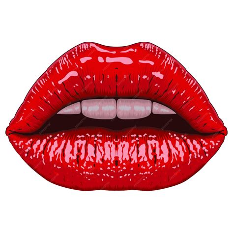 Premium Vector Realistic Lips Illustration