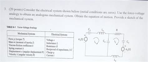 Solved 3 20 Points Consider The Electrical System Shown